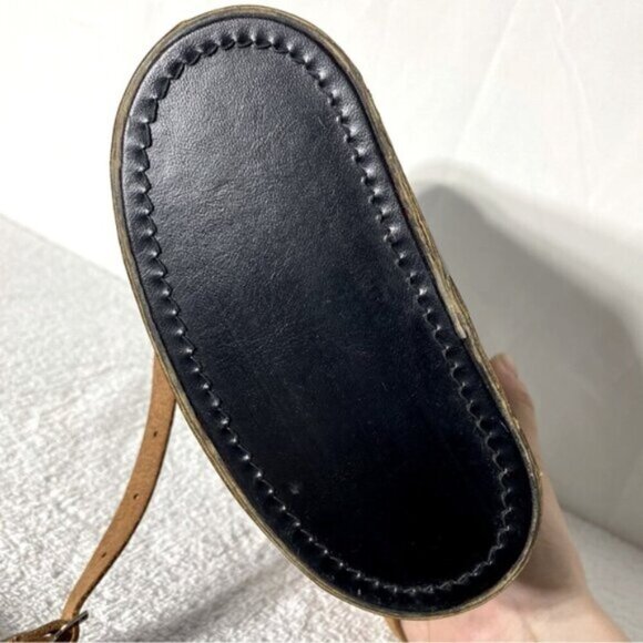 Vintage Black Leather Binoculars Case with Strap & Lens Caps - Picture 9 of 16